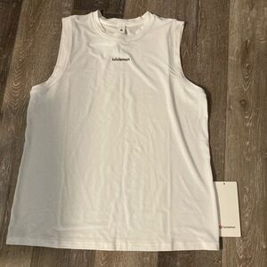 Lululemon White Sleeveless Muscle Tank Top Size 8
